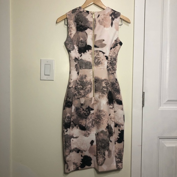 Calvin Klein Floral Scuba Sheath Dress - Picture 2 of 8